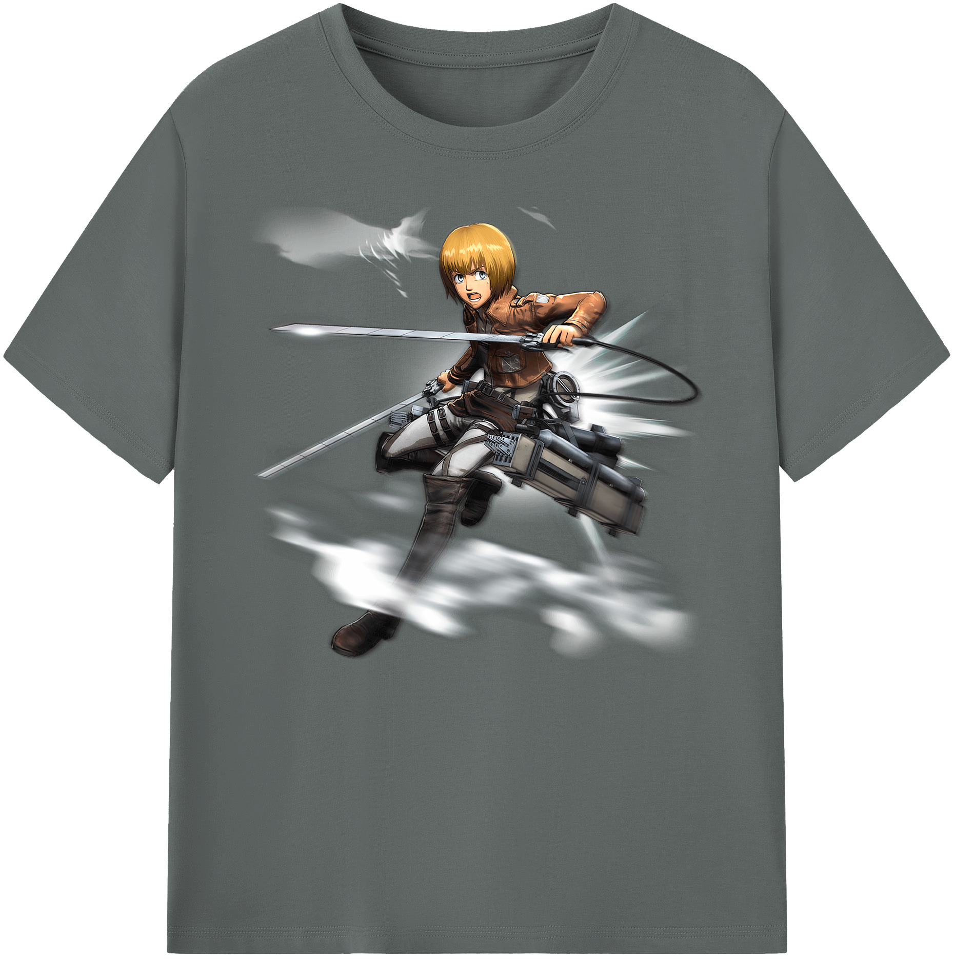 （画像用） 進撃の巨人 アルミン·アルレルト Attack on Titan Armin Arlert 綿100％ メンズ半袖Tシャツ｜肌触りやわらか＆通気性